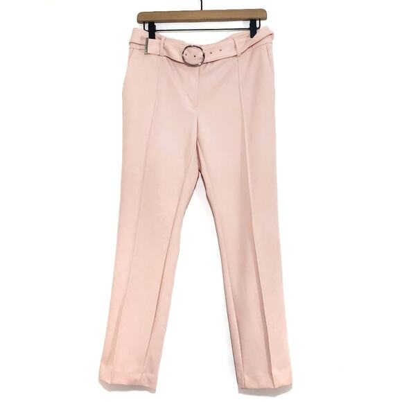 Calvin Klein | Straight Leg Trousers Pants with Pockets and Removable Belt - Picture 1 of 12